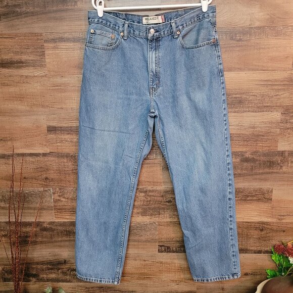 Vtg Levi's Jeans Mens 38x32 Measures 36x31 Relaxed 550 Medium Light Wash Y2K - Picture 1 of 9